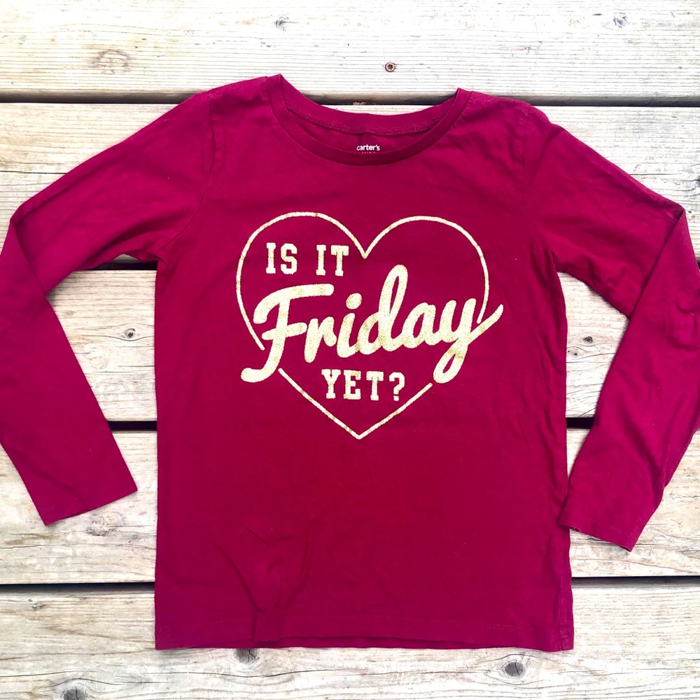 Carter’s Girls Red Ling Sleeve Top